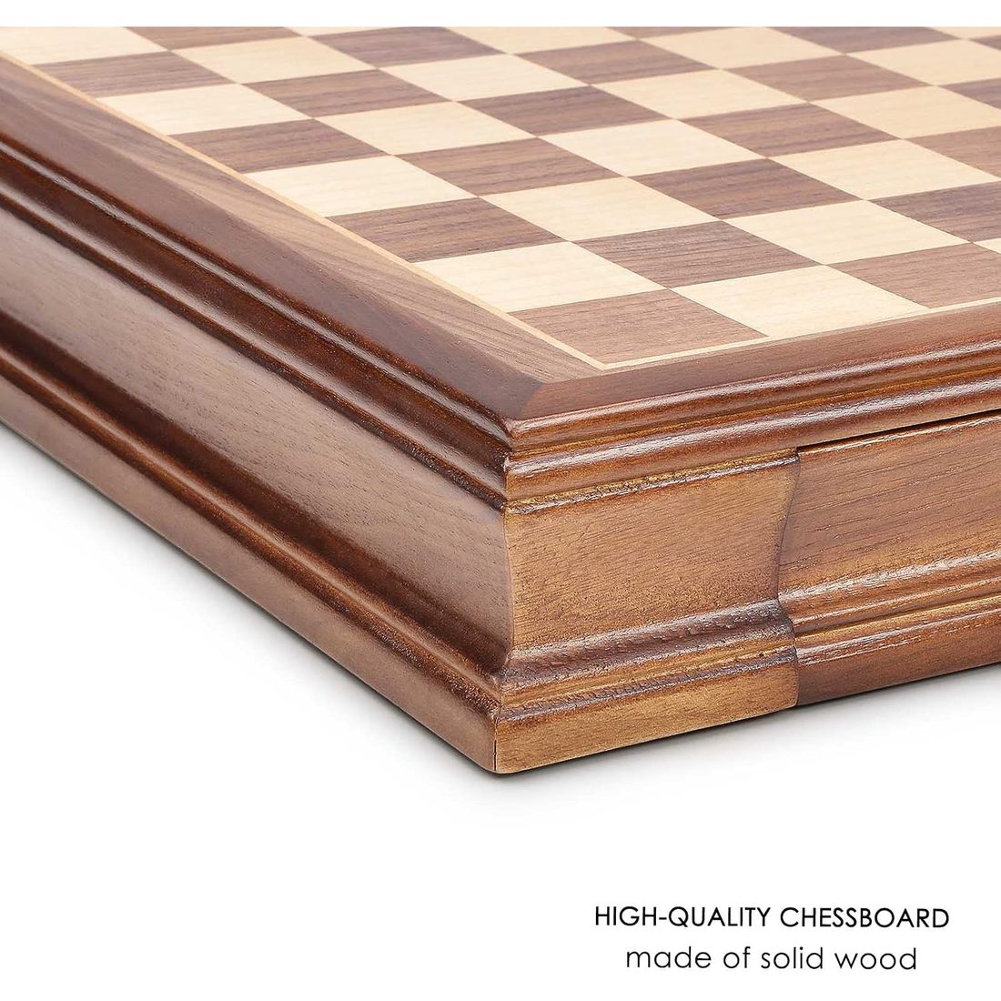 AMEROUS 12.8" Magnetic Chess Set with 2 Storage Drawers, view 6