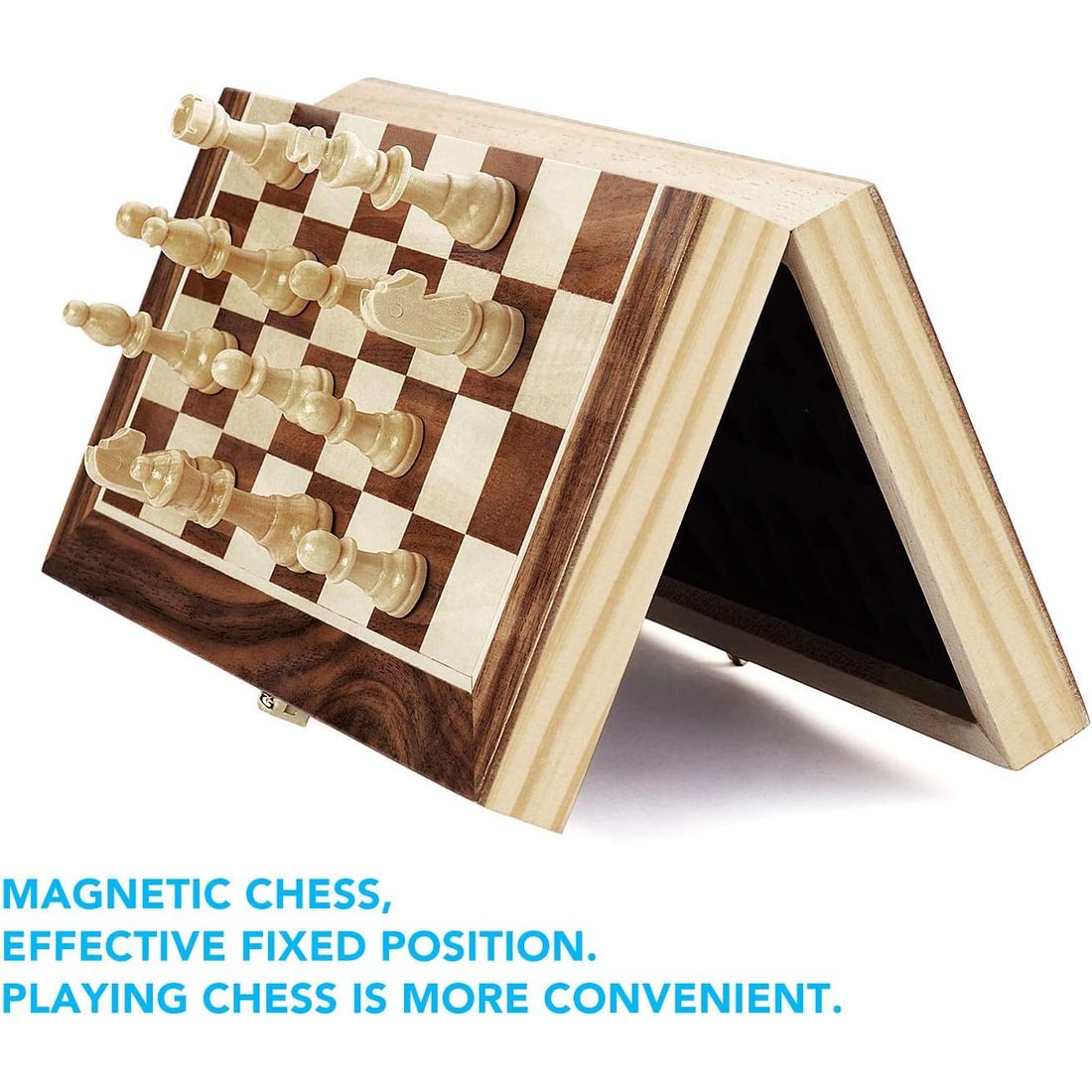AMEROUS 12" x 12" Folding Magnetic Travel Chess Set, view 4