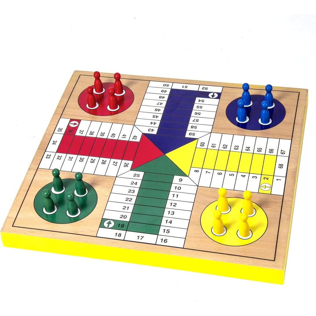 AMEROUS 12" Reversible Ludo & Snakes and Ladders Board, view 2