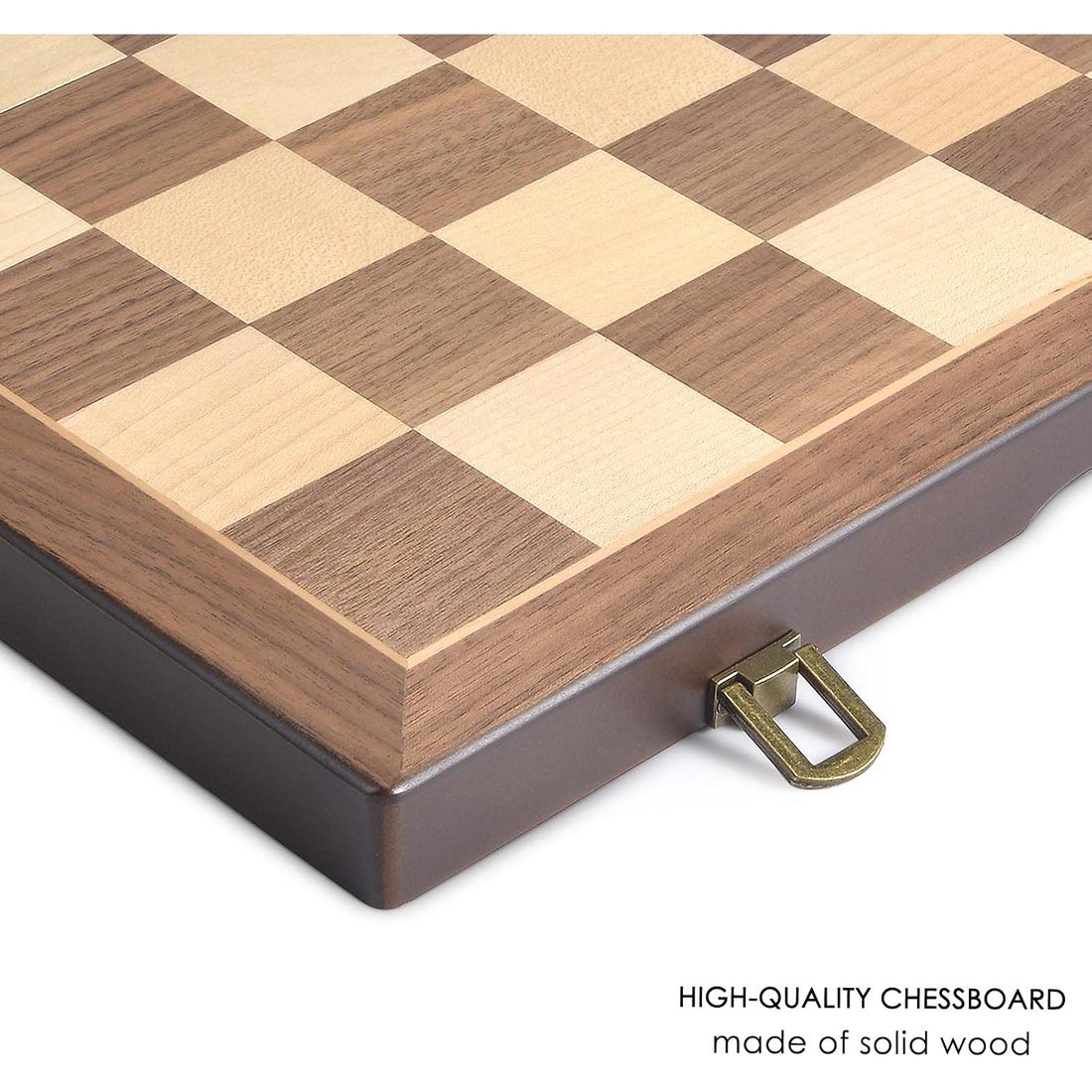 AMEROUS 15" Magnetic Chess & Checkers Set, Solid Wood Storage Box, view 3