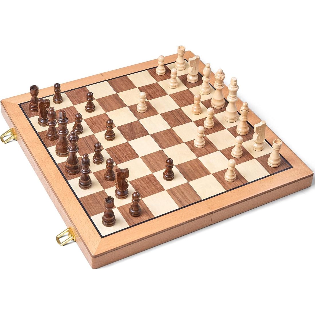 AMEROUS 15" Magnetic Folding Chess Set with 2 Extra Queens, view 4