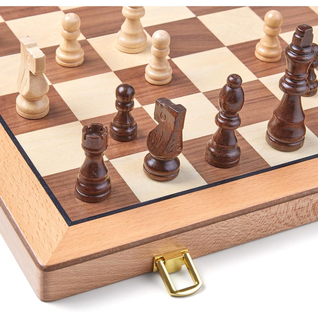 AMEROUS 15" Magnetic Folding Chess Set with 2 Extra Queens, view 5