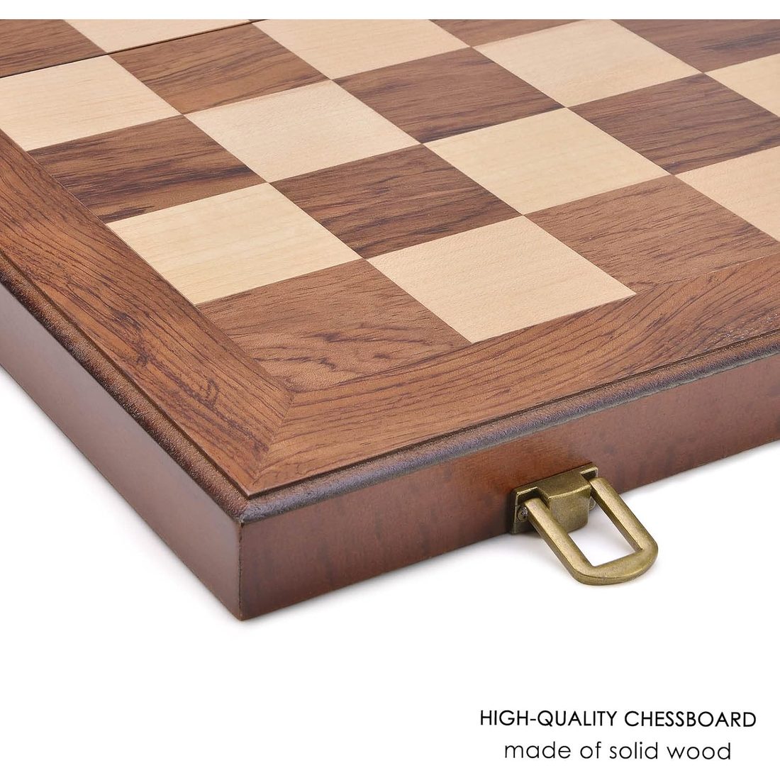 AMEROUS 15" Chess & Checkers Set, Weighted Pieces, 3" King, view 3