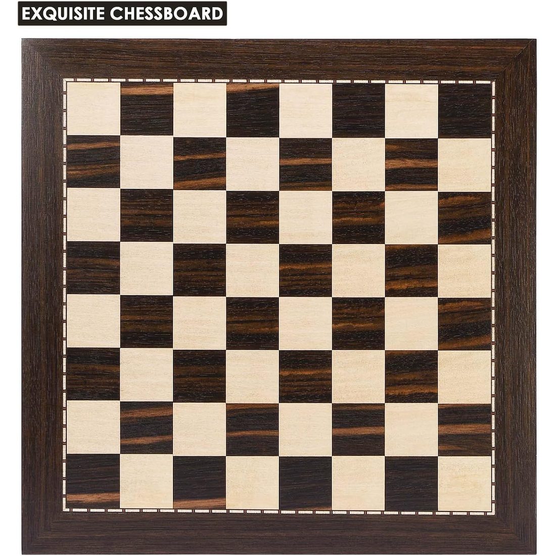 AMEROUS 19" Wooden Tournament Chess Board, 2" Squares, Board Only, view 3