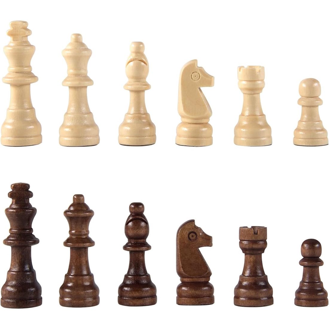 AMEROUS Magnetic Wooden Chess Pieces, 2.2" King, 2 Bags, view 3