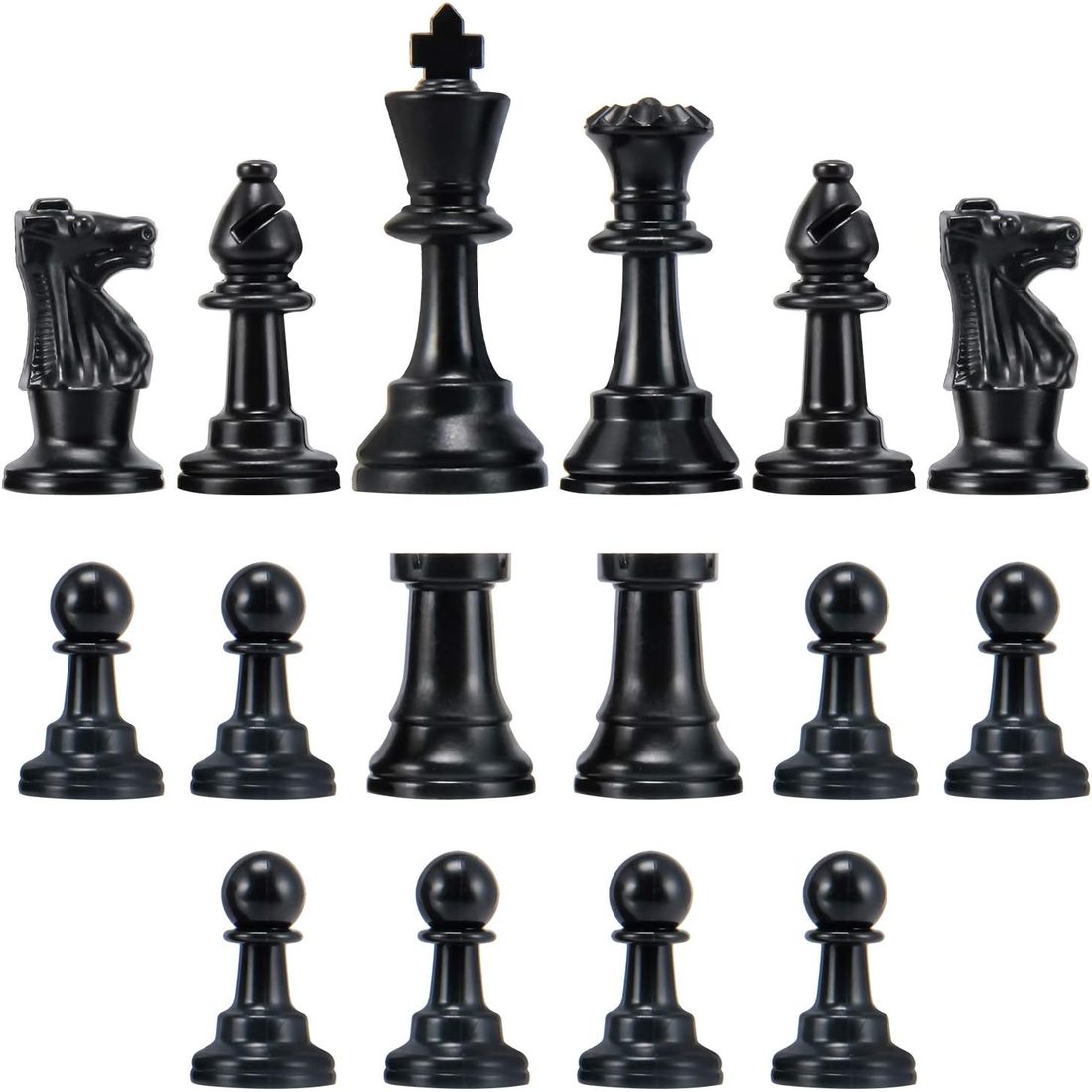 AMEROUS Chess Pieces Only, 3.75" King, Felt-Bottom Plastic, view 3