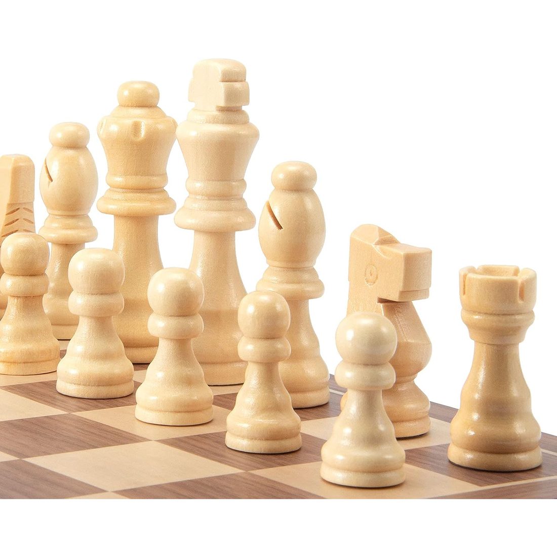 AMEROUS Wooden Staunton Chess Pieces, 3.05" King, 32 Pieces, view 3