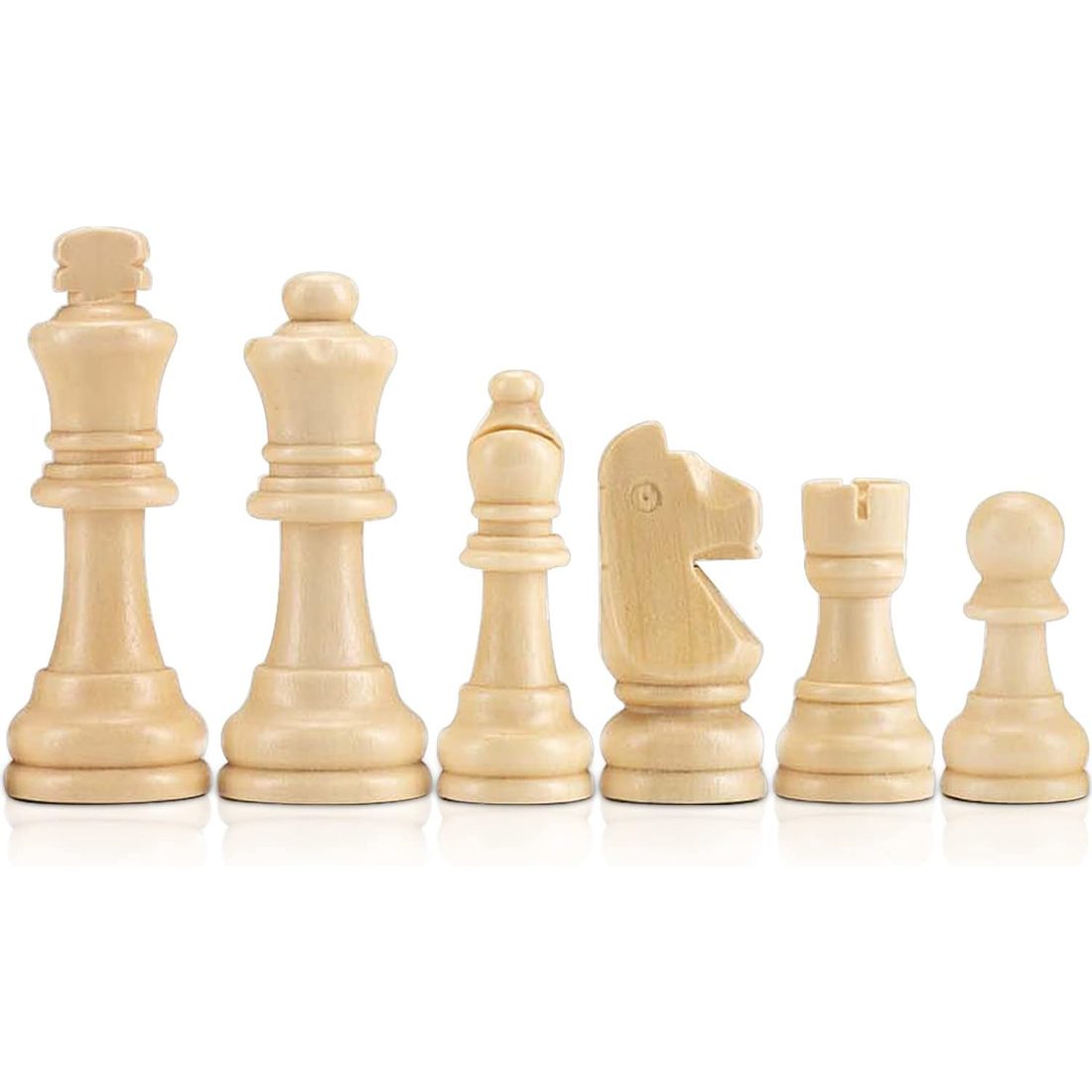 AMEROUS Staunton Wooden Chess Pieces Only, 3.15" King, view 2