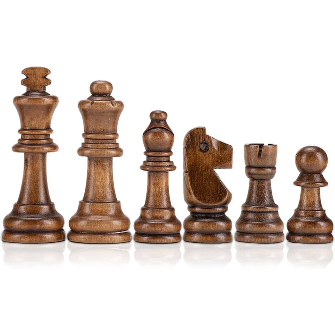 AMEROUS Staunton Wooden Chess Pieces Only, 3.15" King, view 3