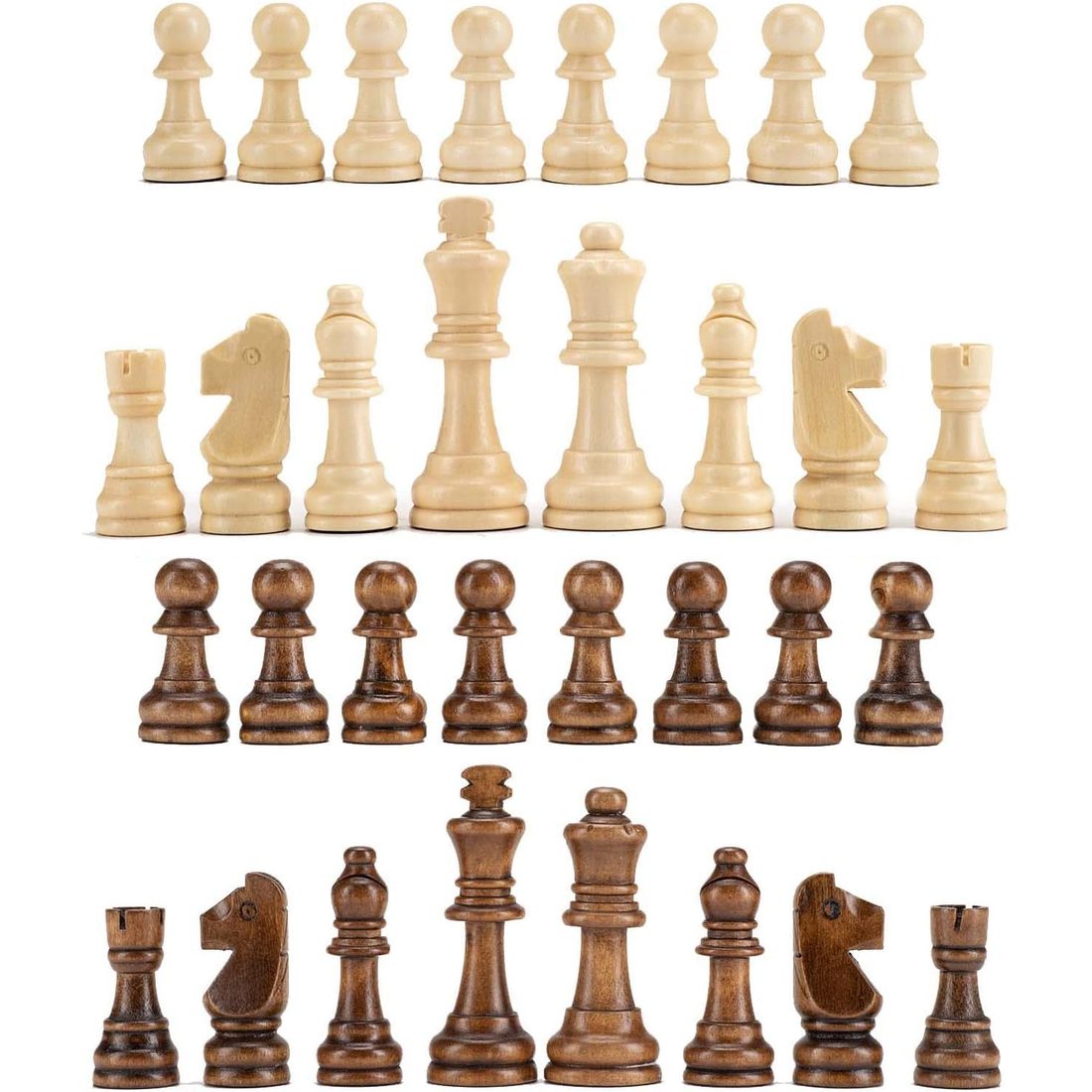 AMEROUS Staunton Wooden Chess Pieces Only, 3.15" King, view 4