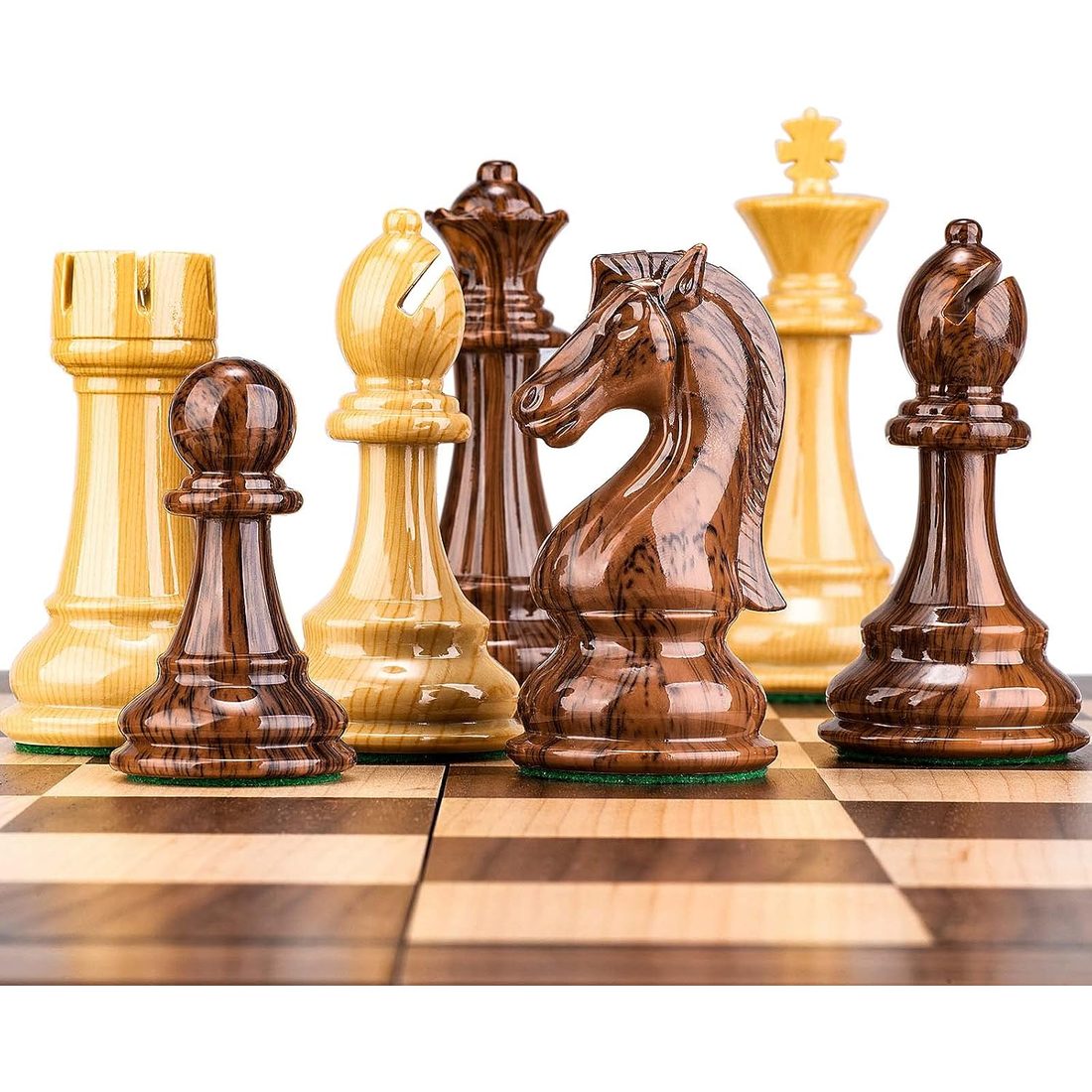 AMEROUS Weighted High Polymer Chess Pieces, 4.25" King, view 3
